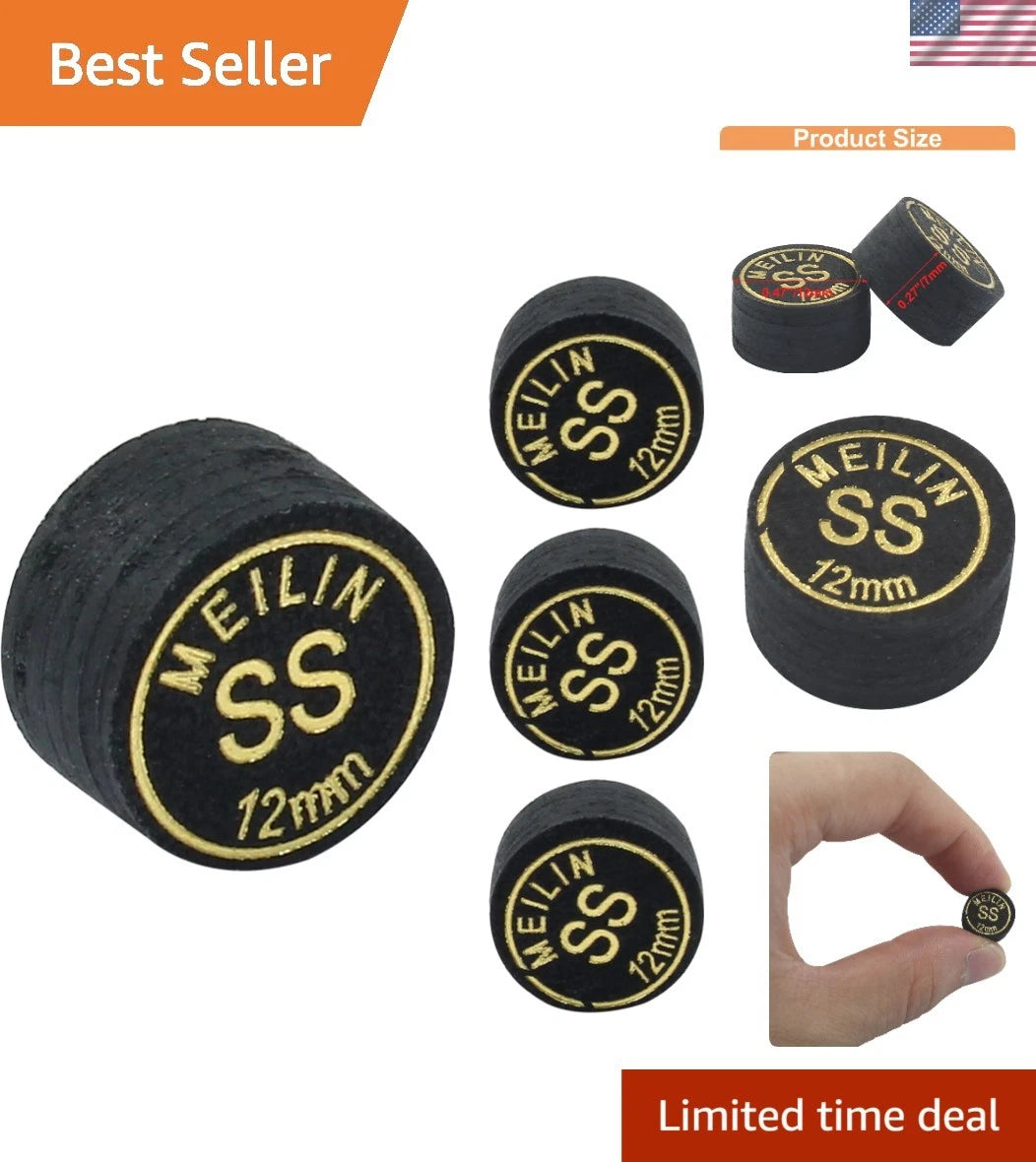4PCS 12mm Super Soft Pool Cue Tips for Precision Billiards
