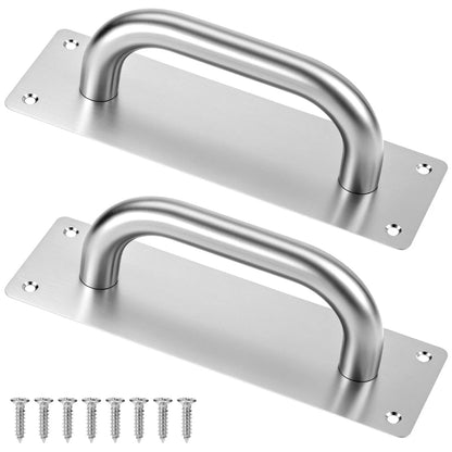 2X Pull Push Door Plate Handle 8" for QWORK