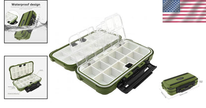 Waterproof 24-Compartment Tackle Box for Fishing