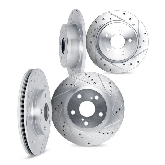 Set of 2 Brake Rotors for Ford Escape (2017–2019) ALX-PAU-DF-7004-54097-CLA1 Drilled and Slotted
