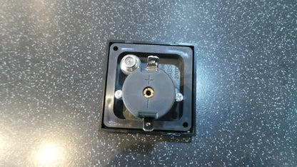 12V Socket & TV Socket with Gloss Black Facia Plate for Caravan Motorhome