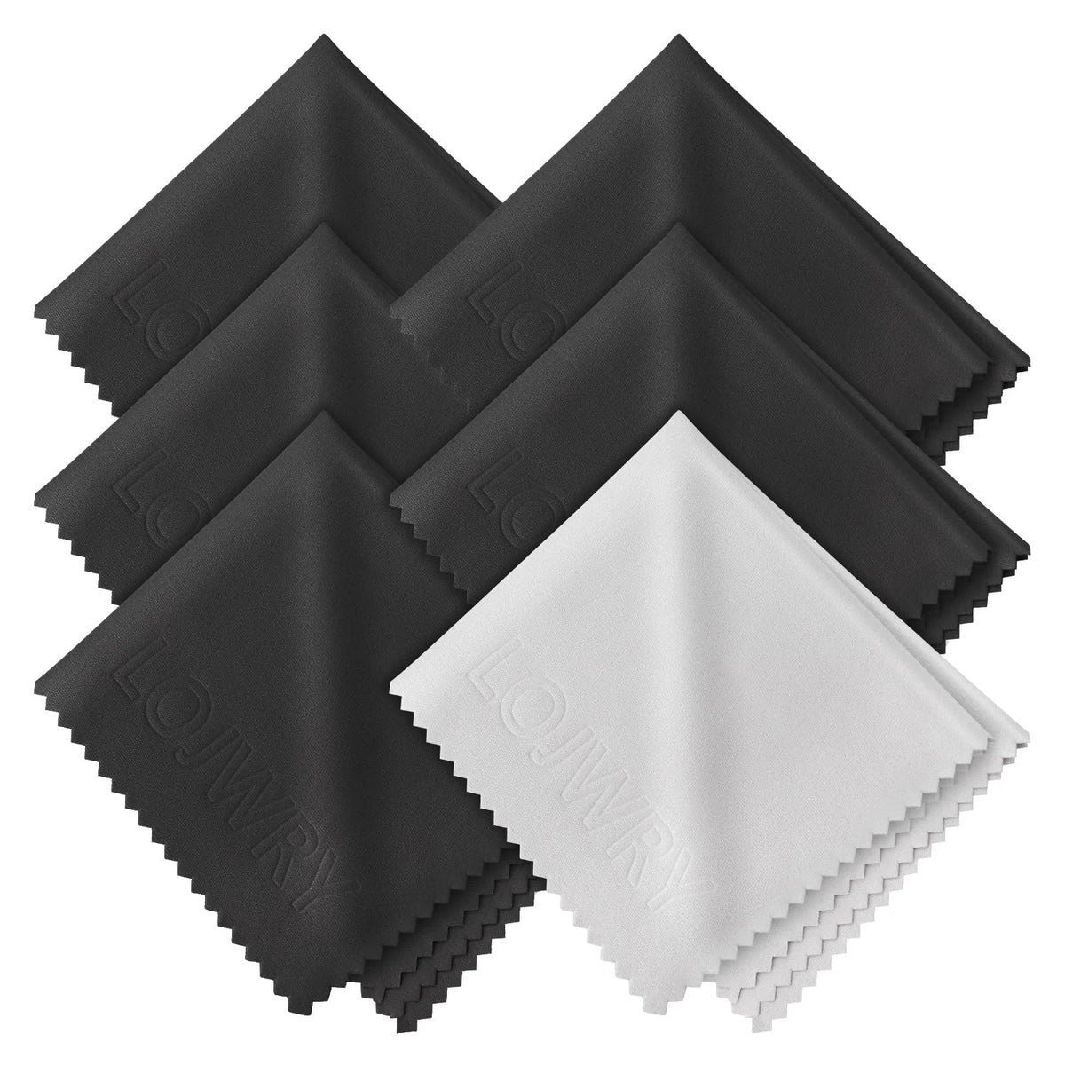 Set of 6 Eye Glass Clean Cloths 6x7in, Individually Wrapped