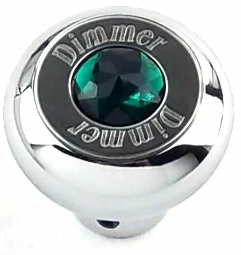 Deluxe Dimmer Control Knob Green Jewel for SS Block Letter 1/4" Shaft (95663)