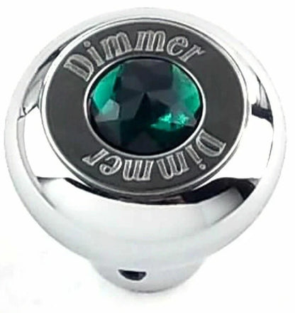 Deluxe Dimmer Control Knob Green Jewel for SS Block Letter 1/4" Shaft (95663)