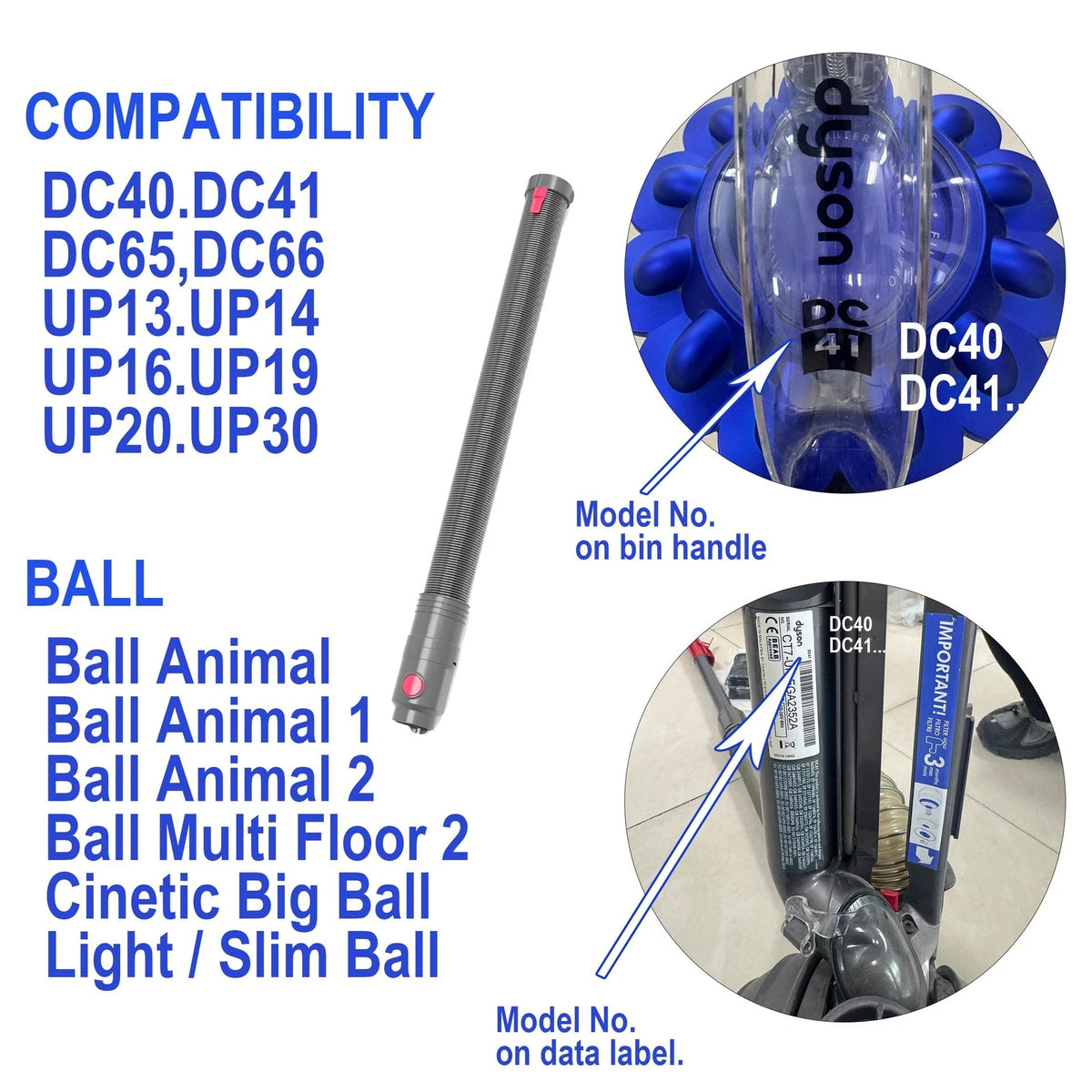 Hose Assembly for Dyson Upright Vacuums DC41 (2010–2015)