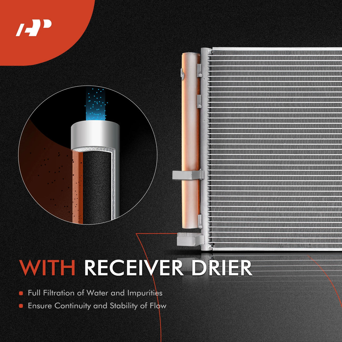 A/C Condenser & Dual Cooling Fan Assy for Ford Escape (2009–2012) CN3946PFC, 8L8Z19712G, 8L8Z19712J, 8L8Z8C607A