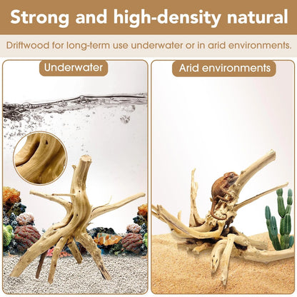 Pack of 8 Natural Small Spiderwood for Aquariums (4 to 8 Inch)