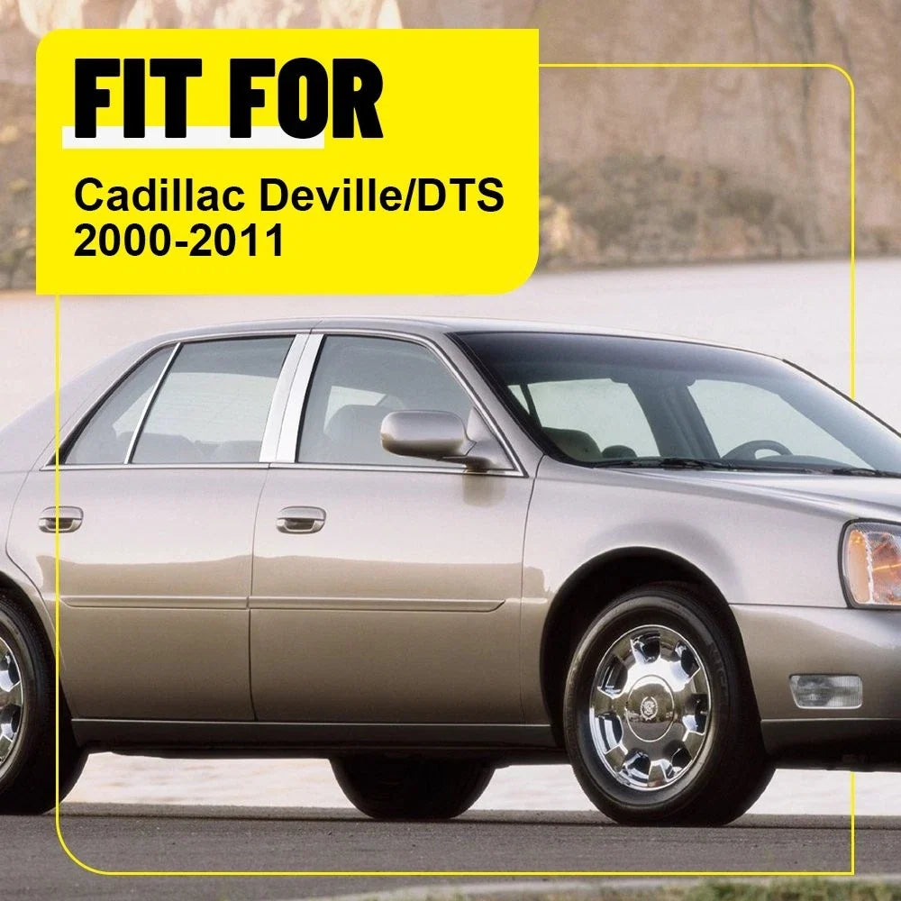 Chrome Pillar Post Cover Set for Cadillac Deville DTS 2000-2011