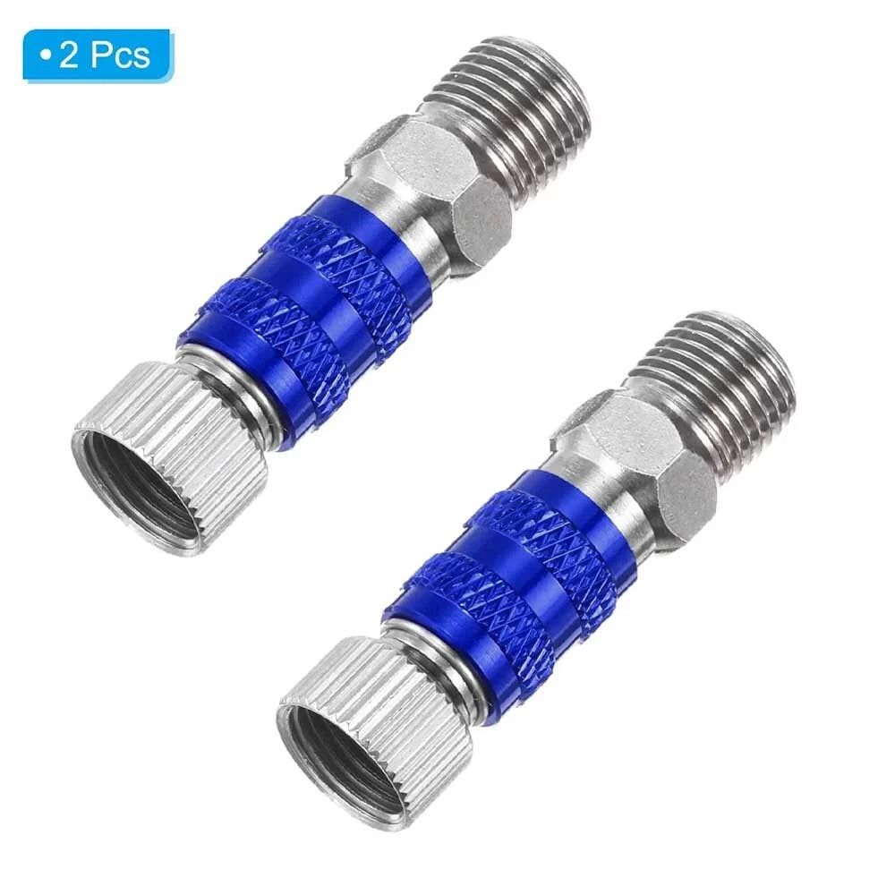 2X Air Brush Connector Adapters Quick Connect - Blue