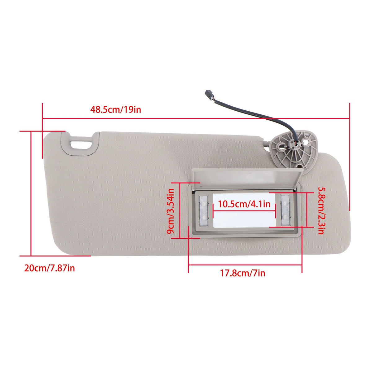 Plastic Sunvisor for Dodge Ram 1500 2500 3500 (2013–2018) BCK94798K
