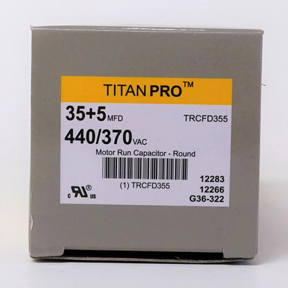 Dual Motor Run Capacitor for HVAC Systems (35/5 MFD, 440/370 Volts)