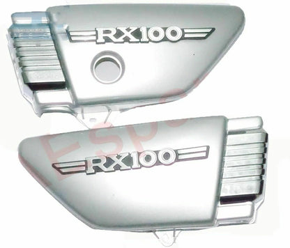 Side Panel Set for Yamaha RX100 (1985–1996) Silver Plastic