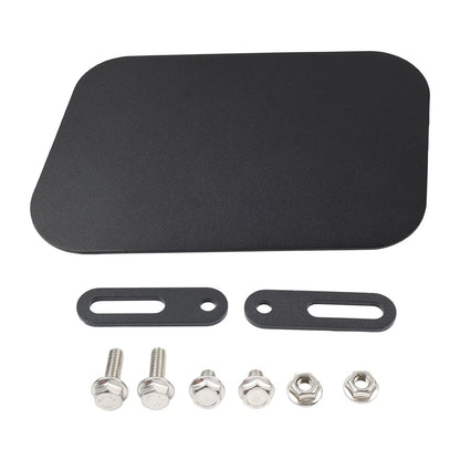 Left Side Number Plate Panel Cover for Motorcycle (Universal) - CNC Black