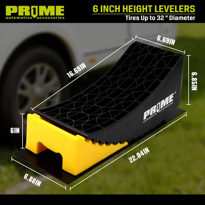 Set of 2 Heavy Duty RV Levelers & Wheel Chocks for Trailers, Campers
