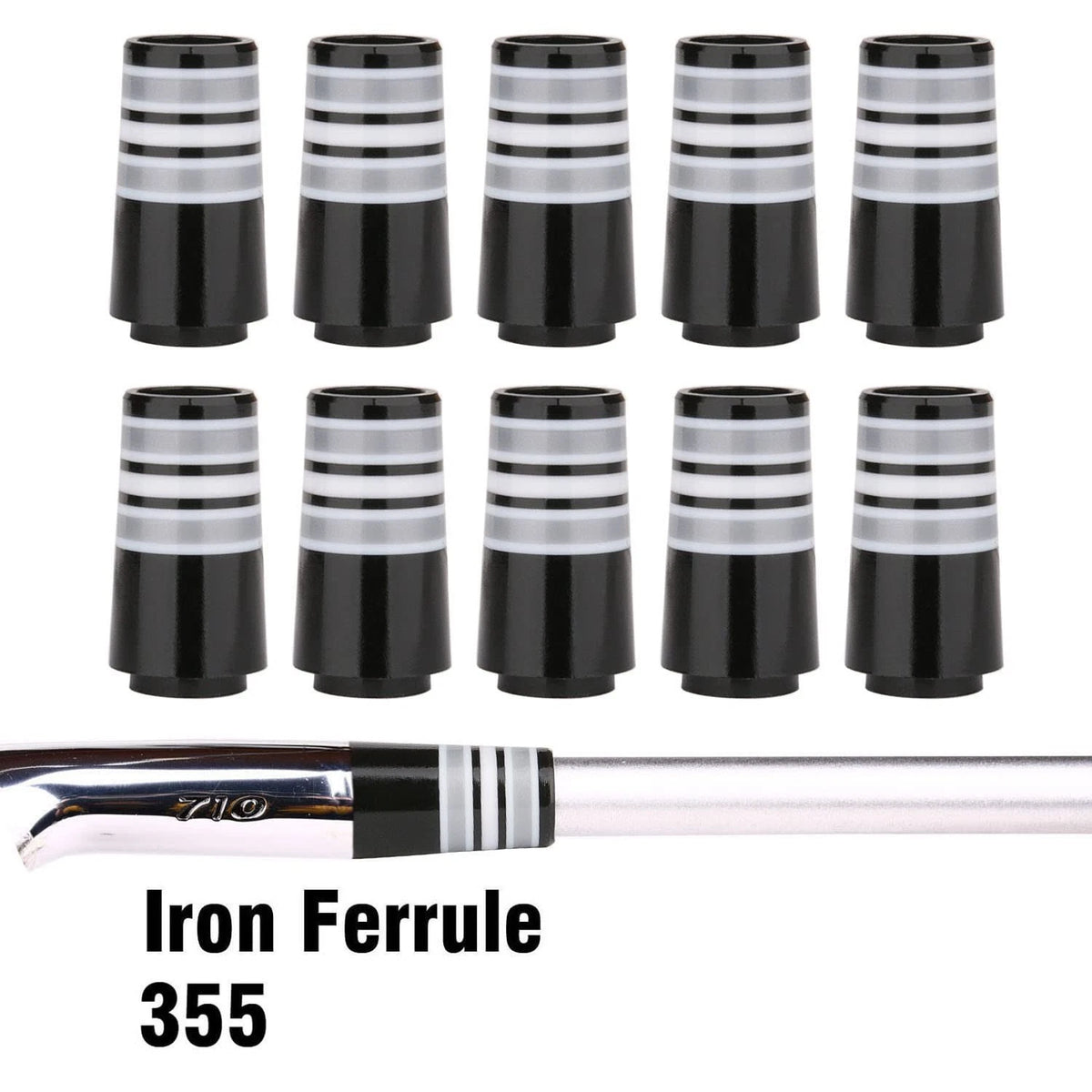 10pcs Custom Tip .355 Ferrules for Golf Taper Iron