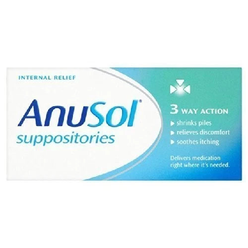 Anusol Suppositories 12 Pack for Relief (No Specific Part Numbers)