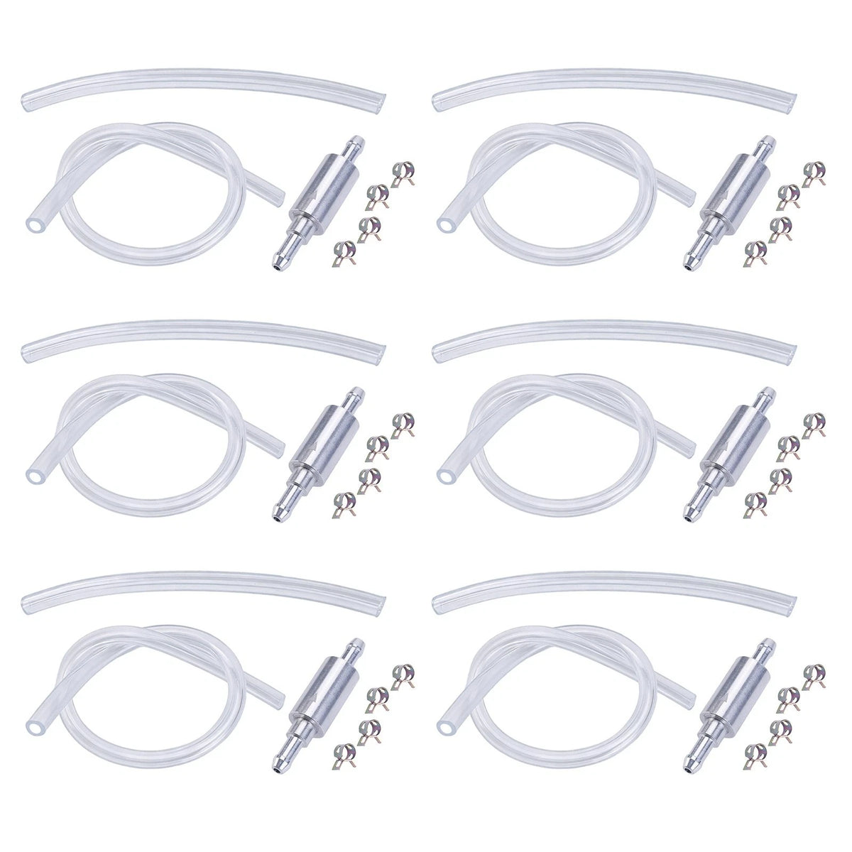6X Brake Bleeder Hose Kit with One Way Check Valve Tool