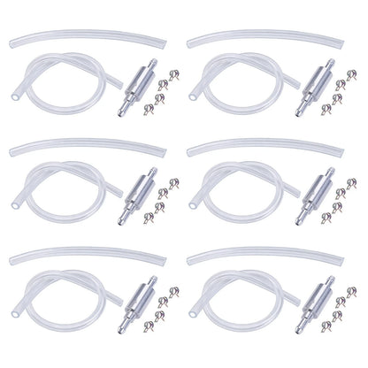 6X Brake Bleeder Hose Kit with One Way Check Valve Tool