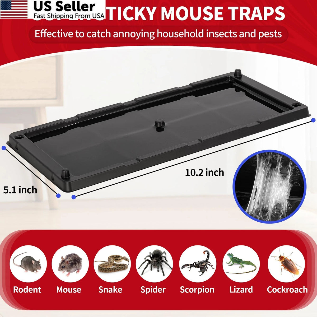 20 Pack Sticky Mouse Trap for Home Use (No Specific Part Numbers)