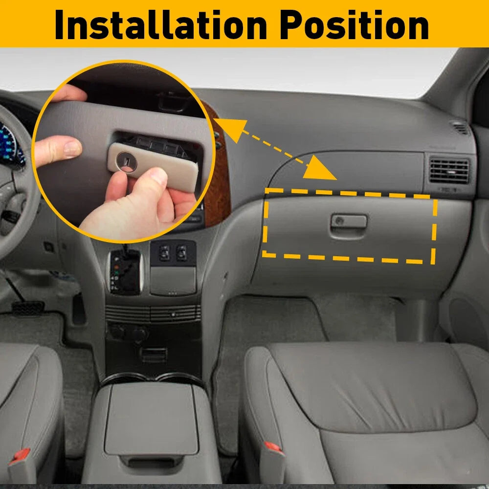 Glove Box Lock Latch Handle for Toyota Sienna (2004–2010) Waterproof