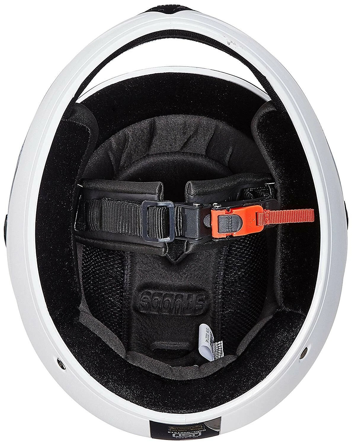 Studds Professional Full Face Helmet for Medium Size (White/Red)
