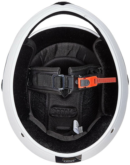 Studds Professional Full Face Helmet for Medium Size (White/Red)
