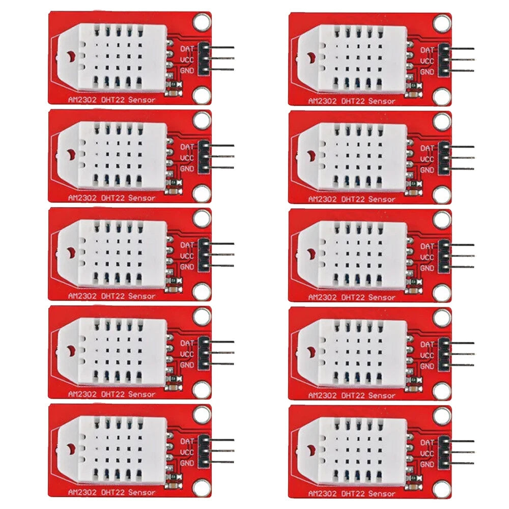 10Pcs DHT22 Digital Temperature and Humidity Sensor Module 3.3V-5V