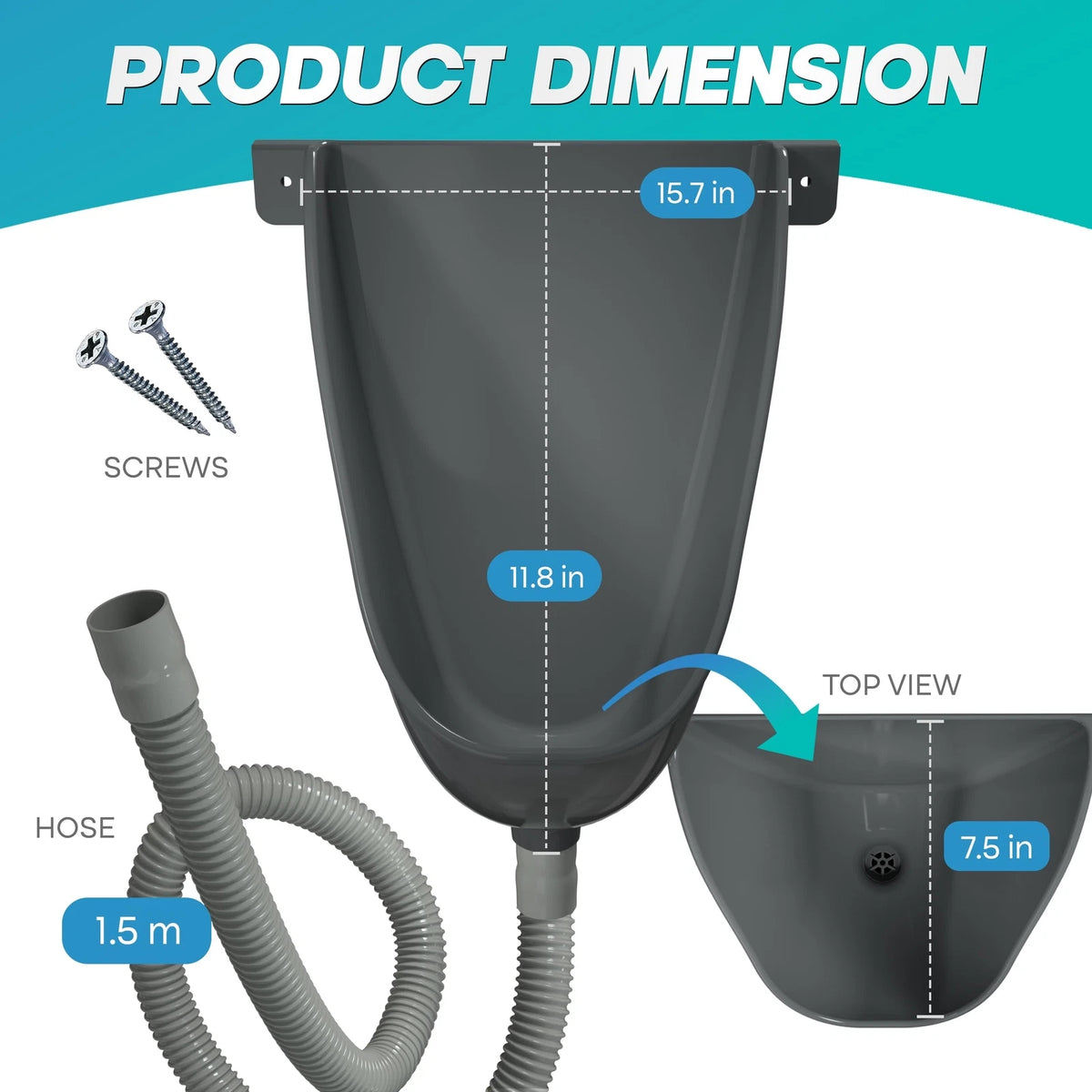 Waterless Urinal for Outdoor Use - UV Resistant Plastic Urinal