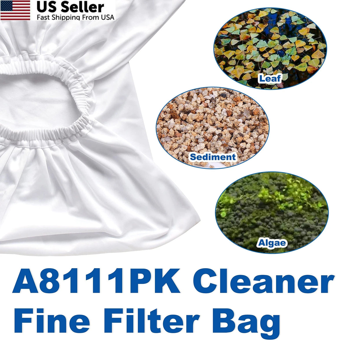 Fine Filter Bag Replacement for White Pool Cleaner