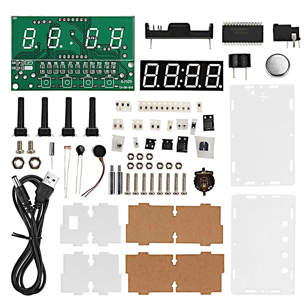 DIY Electronic Clock Multi-function Digital Clock Kit for Soldering Practice