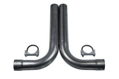 2.5" 409 Stainless Steel Exhaust Pipe - 90 Degree Mandrel Bend with Hardware