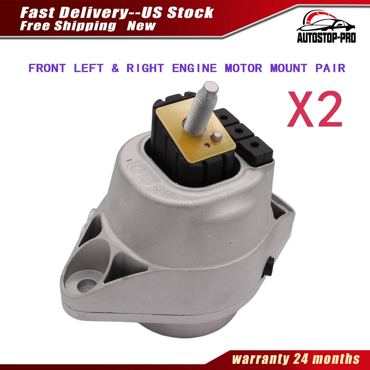 Engine Mount Pair for Cadillac ATS (2013–2019) 23274000, 23255009