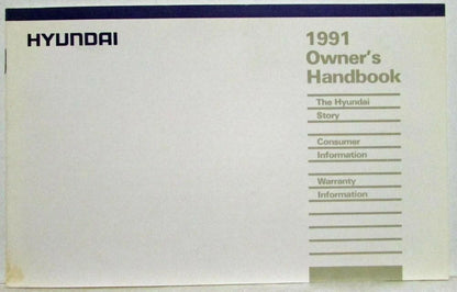 Owners Manual for Hyundai Scoupe (1991)