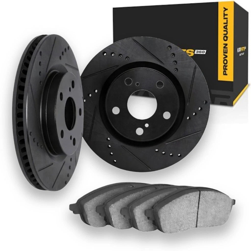 Brake Rotor Set for Toyota 86 (2017–2020) ALX-PAU-DF-8512-13030-CLA4, Drilled & Slotted