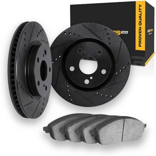 Brake Rotor Set for Toyota 86 (2017–2020) ALX-PAU-DF-8512-13030-CLA4, Drilled & Slotted