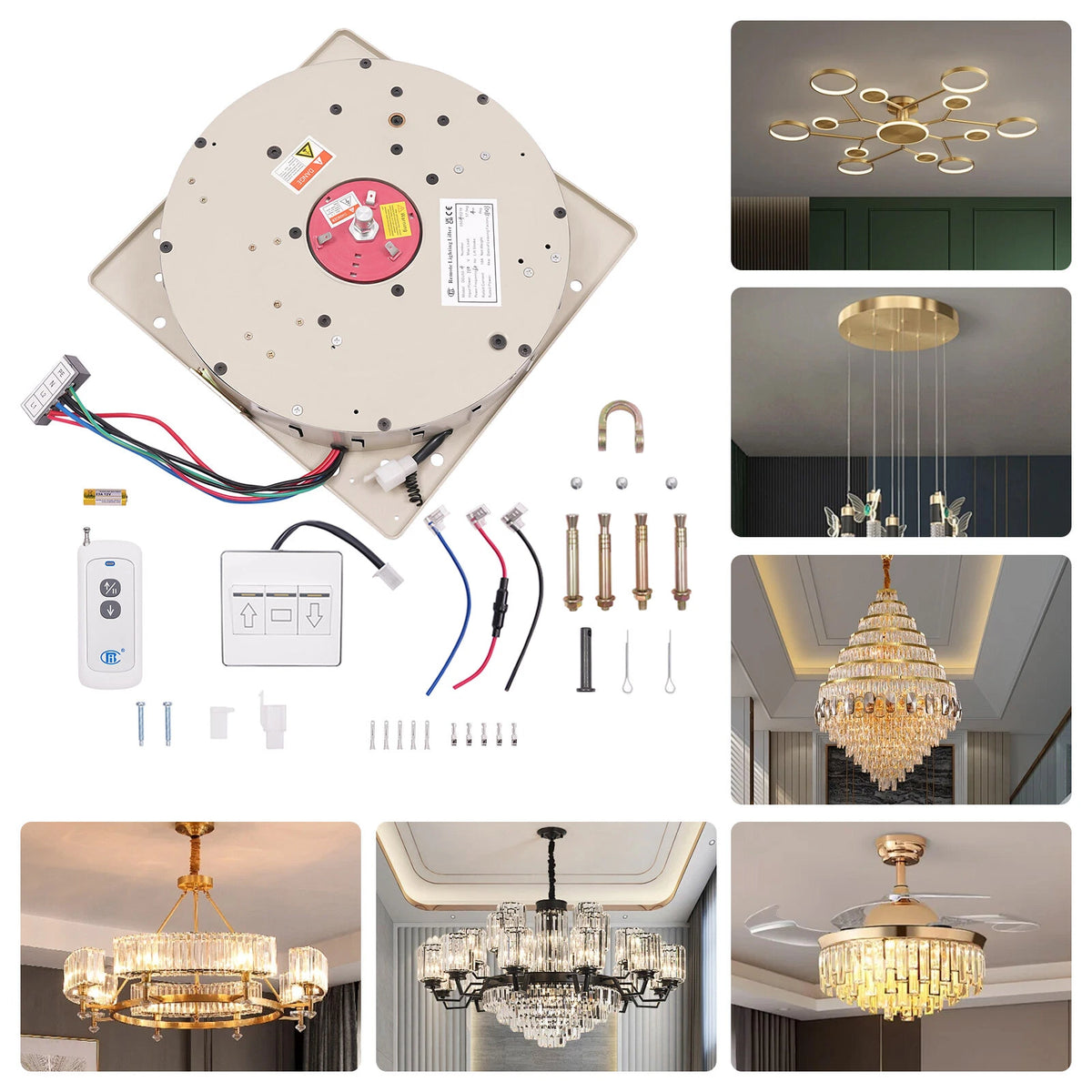 110lbs Electric Hoist for Pendant Lamp Lifting System