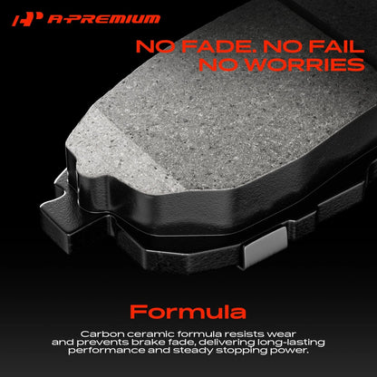 Set of 4 Rear Ceramic Brake Pads for Ram 1500 (2005–2018) P-967 BP967 D967 SBC967