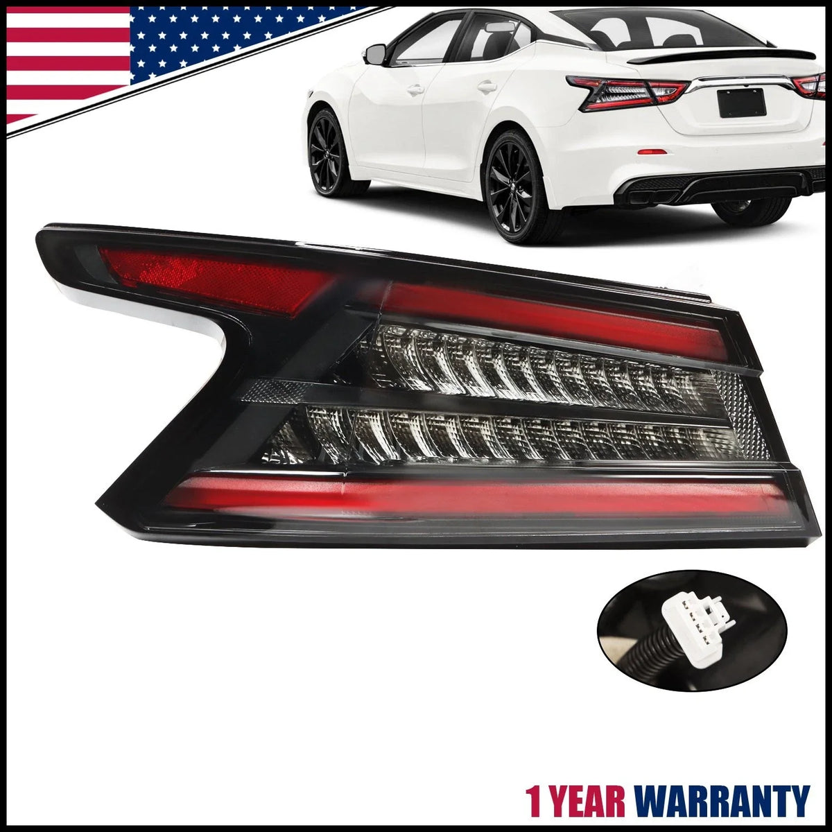 Left Outer Side LED Tail Light for Nissan Maxima (2019-2021)
