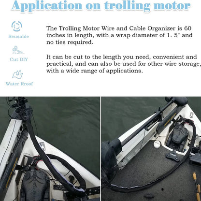 Trolling Motor Cable Organizer Sleeve for (60 inches)