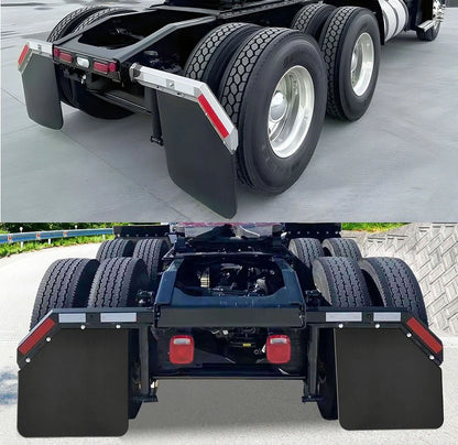Set of 2 Angled Spring Loaded Mud Flap Hangers for Semi Truck (ABF2424 5mm-301-1)