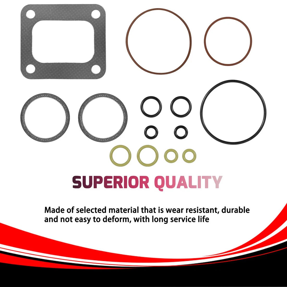 Turbo Pedestal O-rings Seal Kit + Base Gasket Set for Ford 7.3L Powerstroke (1994–2003)