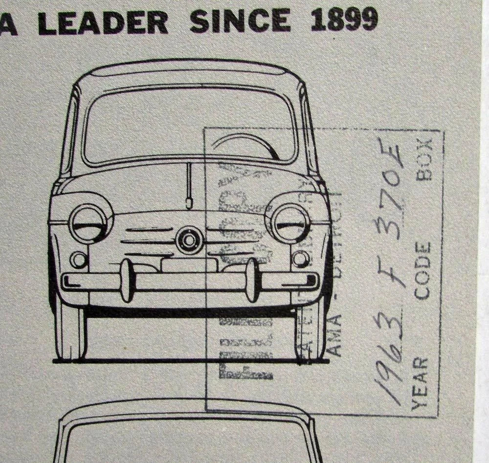 Set of 4 Economy Sales Folders for Fiat (1963)