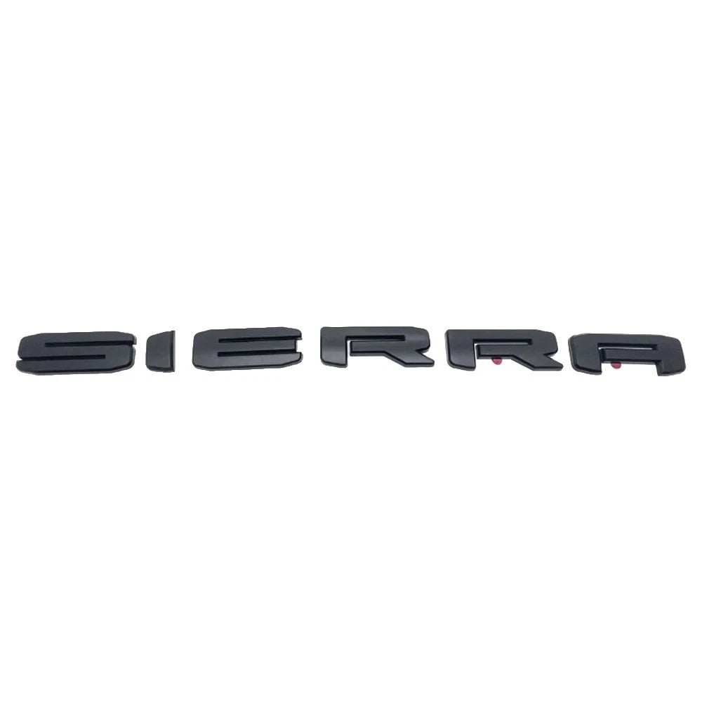 Gloss Black Letter Overlay Rear Emblem for Sierra 1500 2500HD 3500HD (2019–2025)