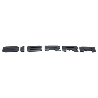 Gloss Black Letter Overlay Rear Emblem for Sierra 1500 2500HD 3500HD (2019–2025)
