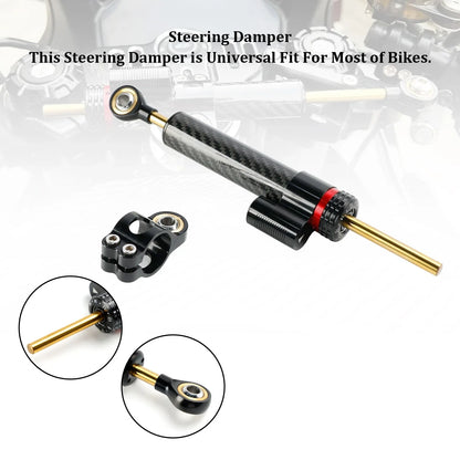 Universal Motorcycle Steering Damper Stabilizer Bracket Kit