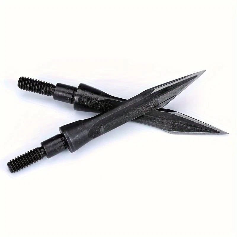 2X Archery Broadheads 100 Grain Solid Screw-in for Traditional Arrows