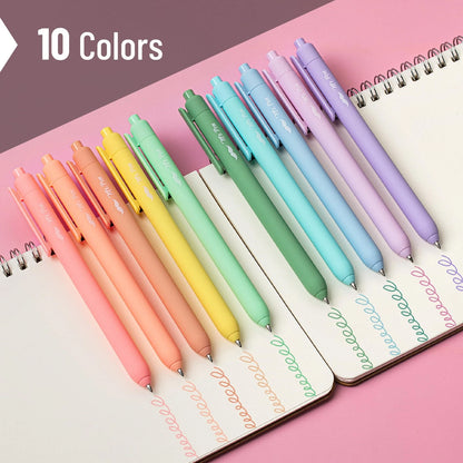 10X Retractable Gel Pens for Journaling, Pastel Multicolor