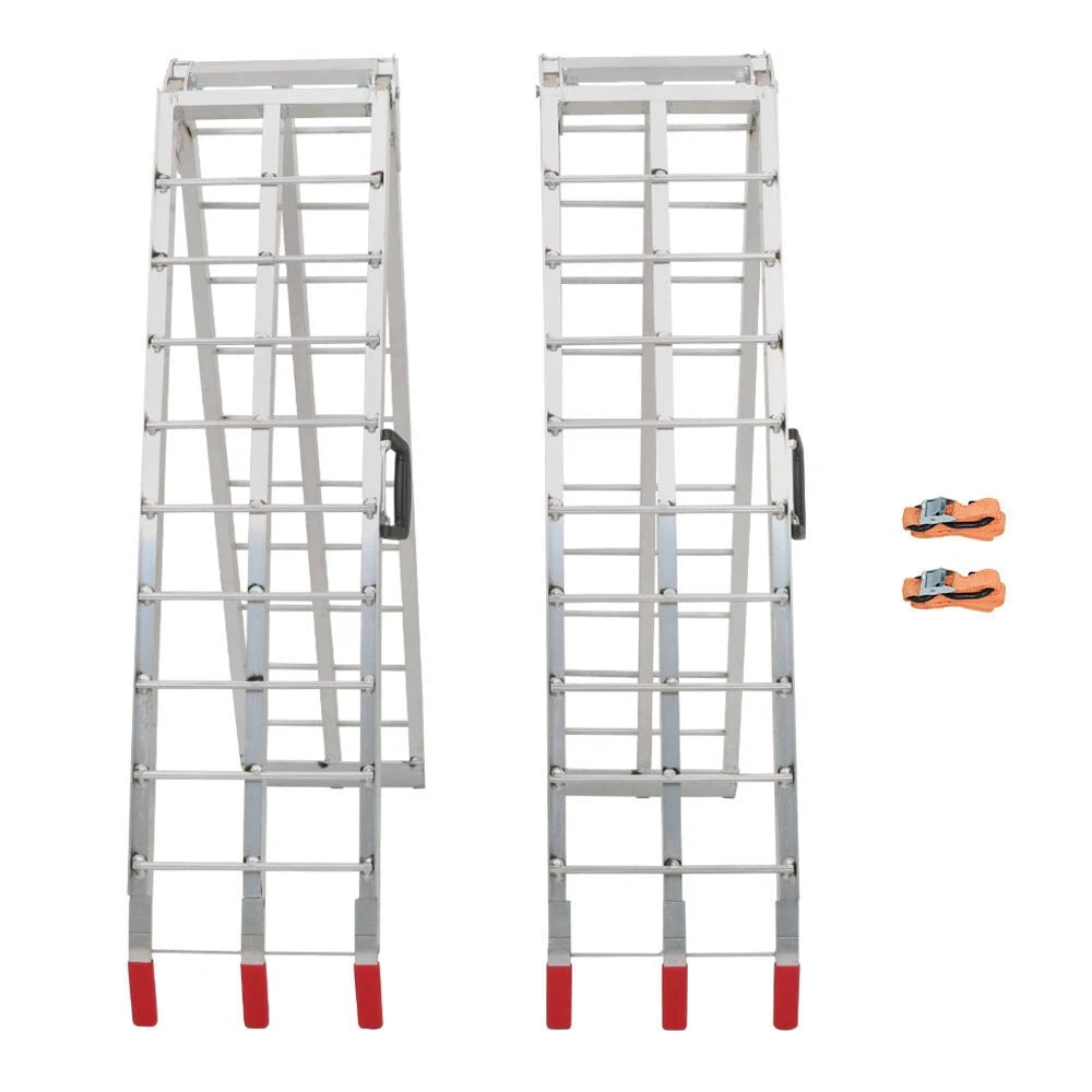 2X 7.5' Aluminum Folding Loading Ramps for Truck Motorcycle ATV UTV