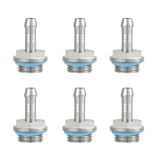 6 Pcs Barb Fittings Connector for PC Water Tank Cooling