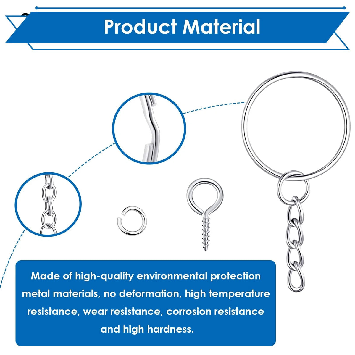 420Pcs Keychain Making Kit - 1" 25mm Components